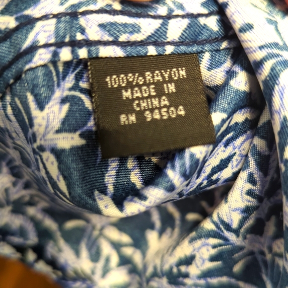 Daniel K Boys Blue Patterned Short Sleeve Shirt Sz 8-9 - Picture 5 of 6